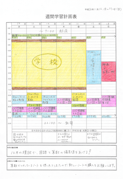 発達障害(LD・ADHD・自閉症スペクトラム)向け学習計画表